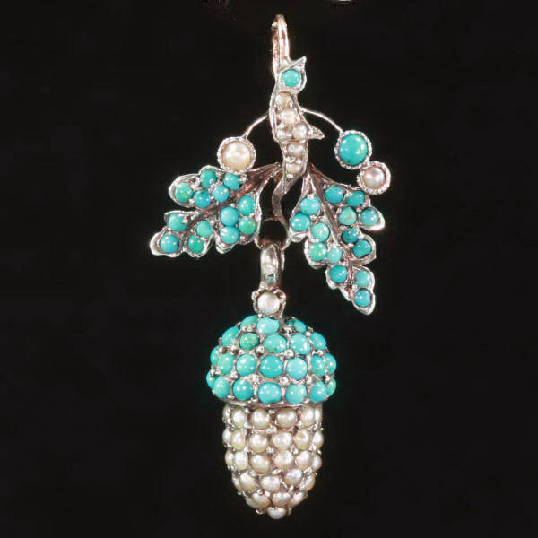 antique and estate pendants with blue
